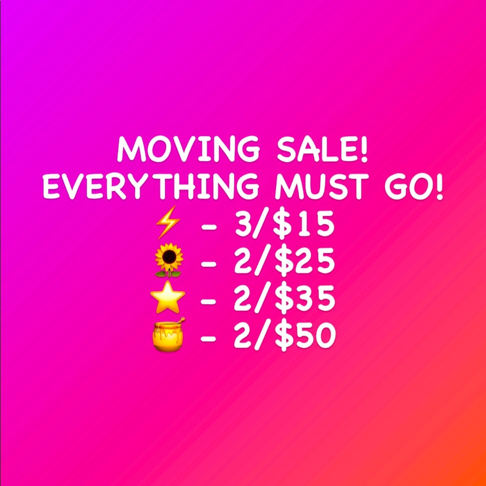 MOVING SALE HUGE DISCOUNTS
